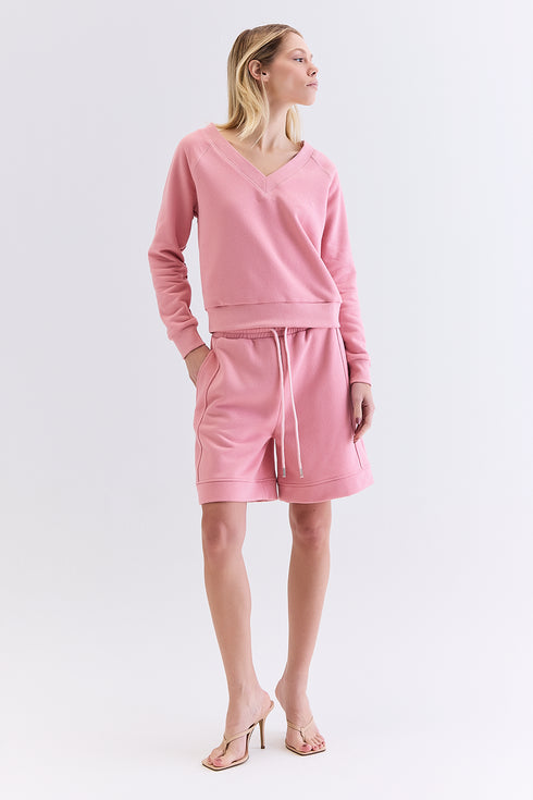 BLUSA DECOTE V ROSA